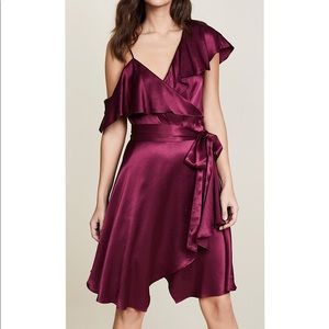 NWT Wayf Rachelle Wrap Dress in Wine Size S